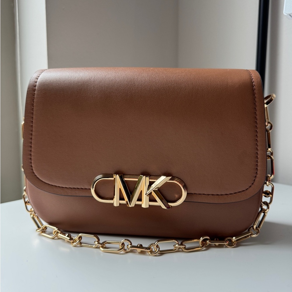 Michael Kors Parker Saddle Bag w/ Crossbody Strap NEW